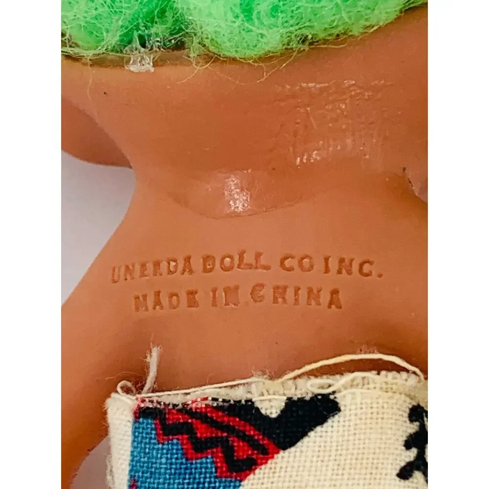 Vintage 1980s Troll Dolls Small Green Hair Mini Yellow Hair Ballarina Altered